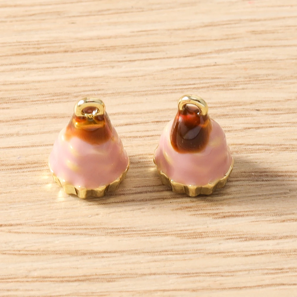 5 Stück Gemischte Niedliche Lebensmittel-Anhänger, Emaille-Kuchen- und Brot-Charms für die Herstellung von Ohrringen, Halsketten, Armbändern, DIY-Bastelarbeiten und Schmuckzubehör – Detail 19