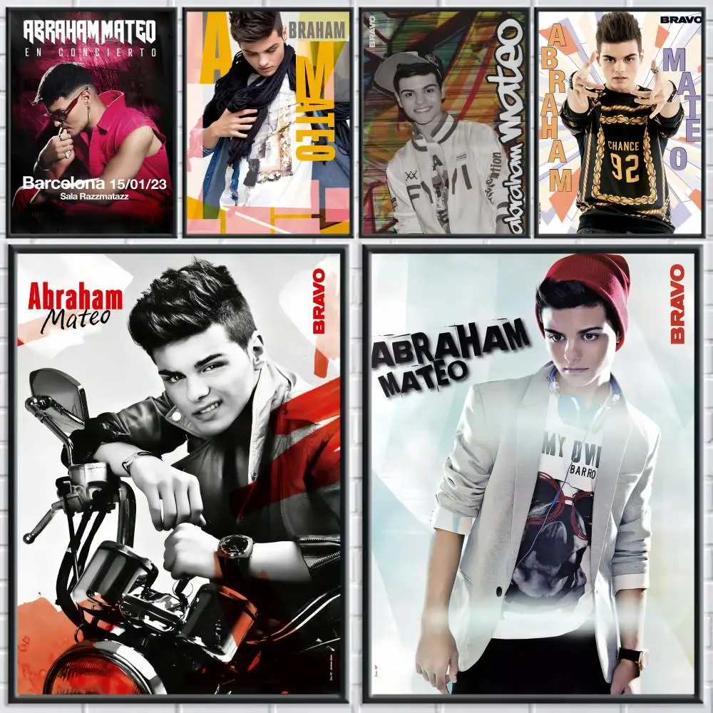 Póster de Singer A-Abraham Mateo, arte de pared moderno, buen adhesivo impreso en papel PP para decoración de sala de estar, oficina, bar