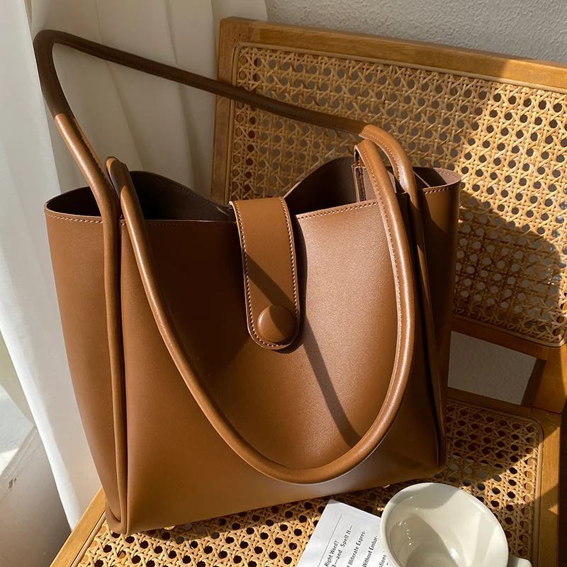 Soft Pu Leather Women handbag and purses Commuting Shoulder Bag for Female big totes 2023 new Casual Shopping Compound bag bolsa