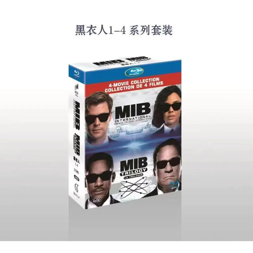 Brand New BD Blu-ray High Definition Men in Black 1–4 (4-Disc Set) English & Mandarin Audio Chinese Subtitles