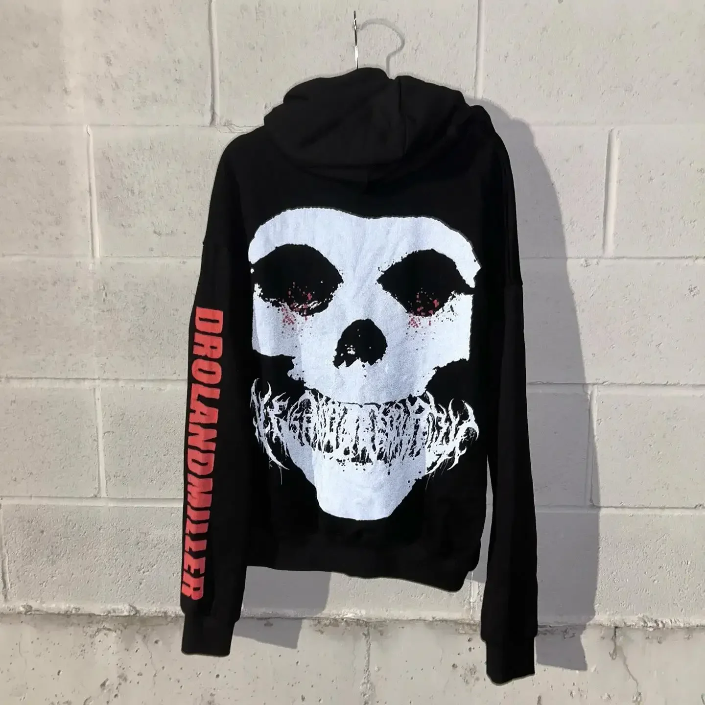 Droland Miller Scare Hoodies Women Gothic Punk Streetwear Grunge