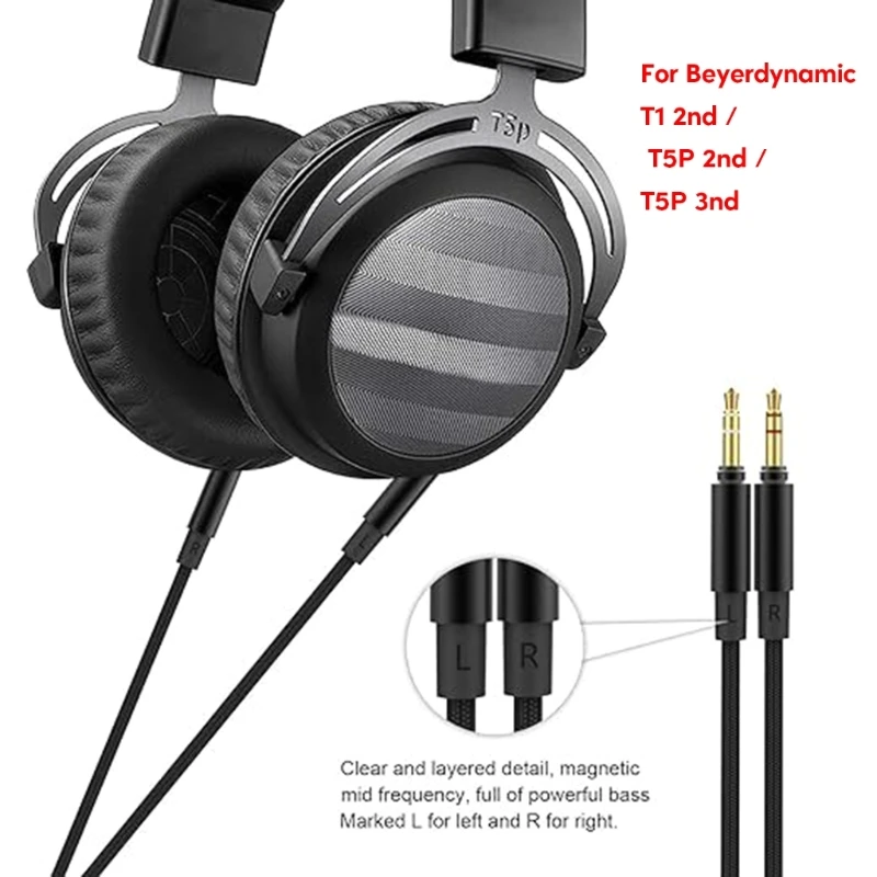 Удобный сменный кабель для проводов наушников T1 2nd/T5P 2nd/T5P 3nd