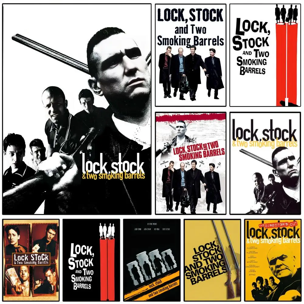 L-Lock, S-Stock and Two S-Smoking Barrels Poster HD Art Sticky Wall Waterproof Home Living Room Bedroom Bar Aesthetic Decoration