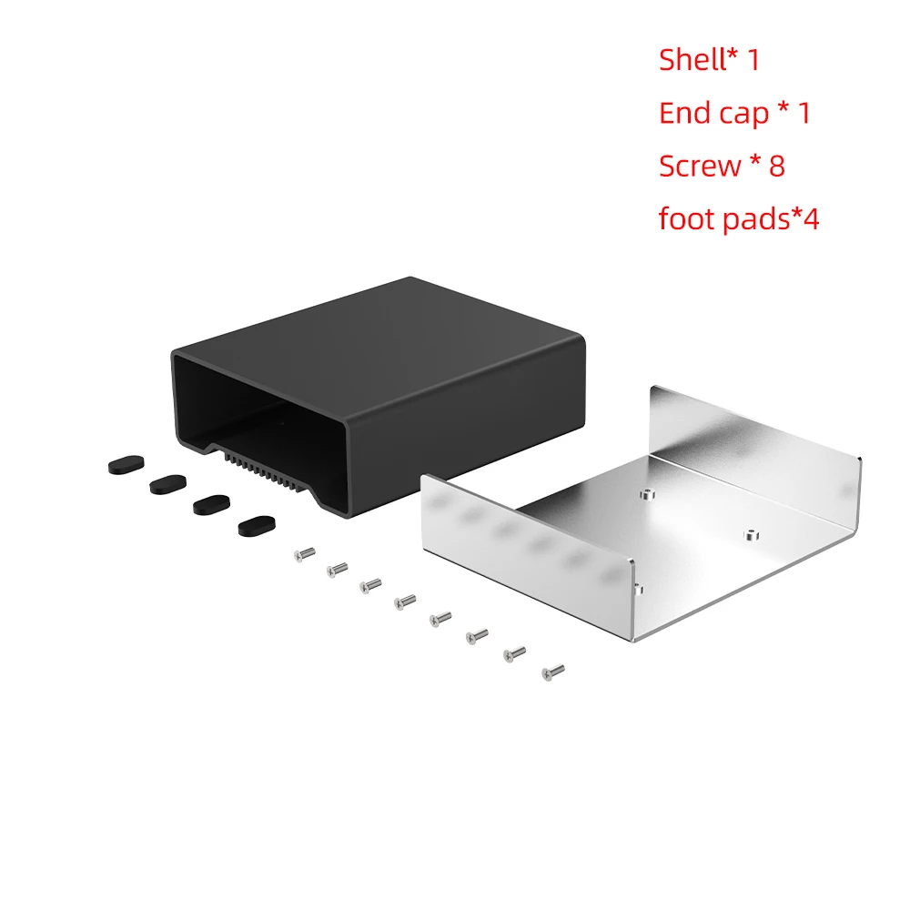 DIY Aluminum Enclosure Project Box Amplifier Instrument Control Housing Electronic Enclosure Case For PCB Board J36 120*46MM