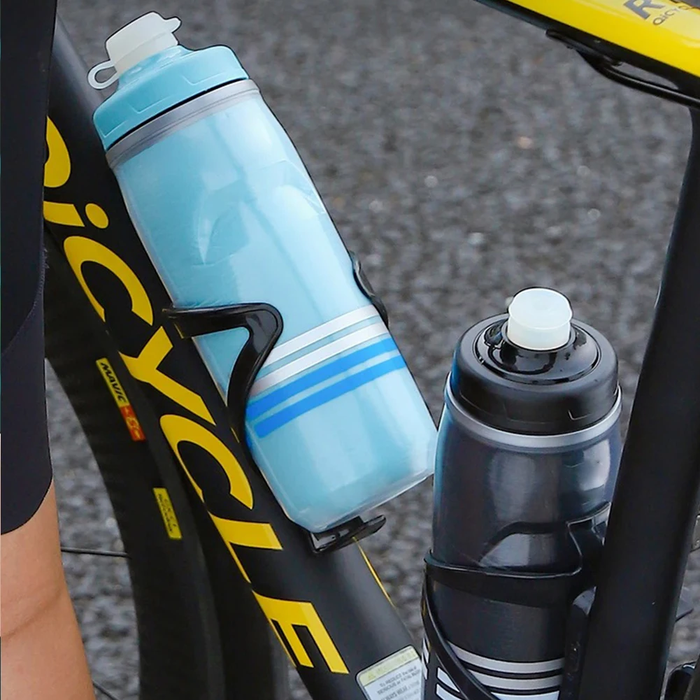 Insulated Bike Water Bottles 620ML PP5 Cycling Water Bottle Easy To Squeeze Keep Water Cool/ Warm Leak-Proof Bicycle Water