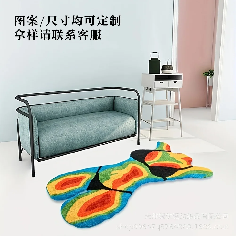 Handmade Tufted Female Body Shape Rug Sexy Bikini Soft Plush Carpet Multiple Color Home Decor Living Room Bedroom Floor Mats