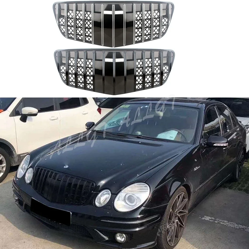 

Front Grill GTR Style Grilles Bumper For Mercedes-Benz E-Class W211 E200 E240 E320 2007 2008 2009