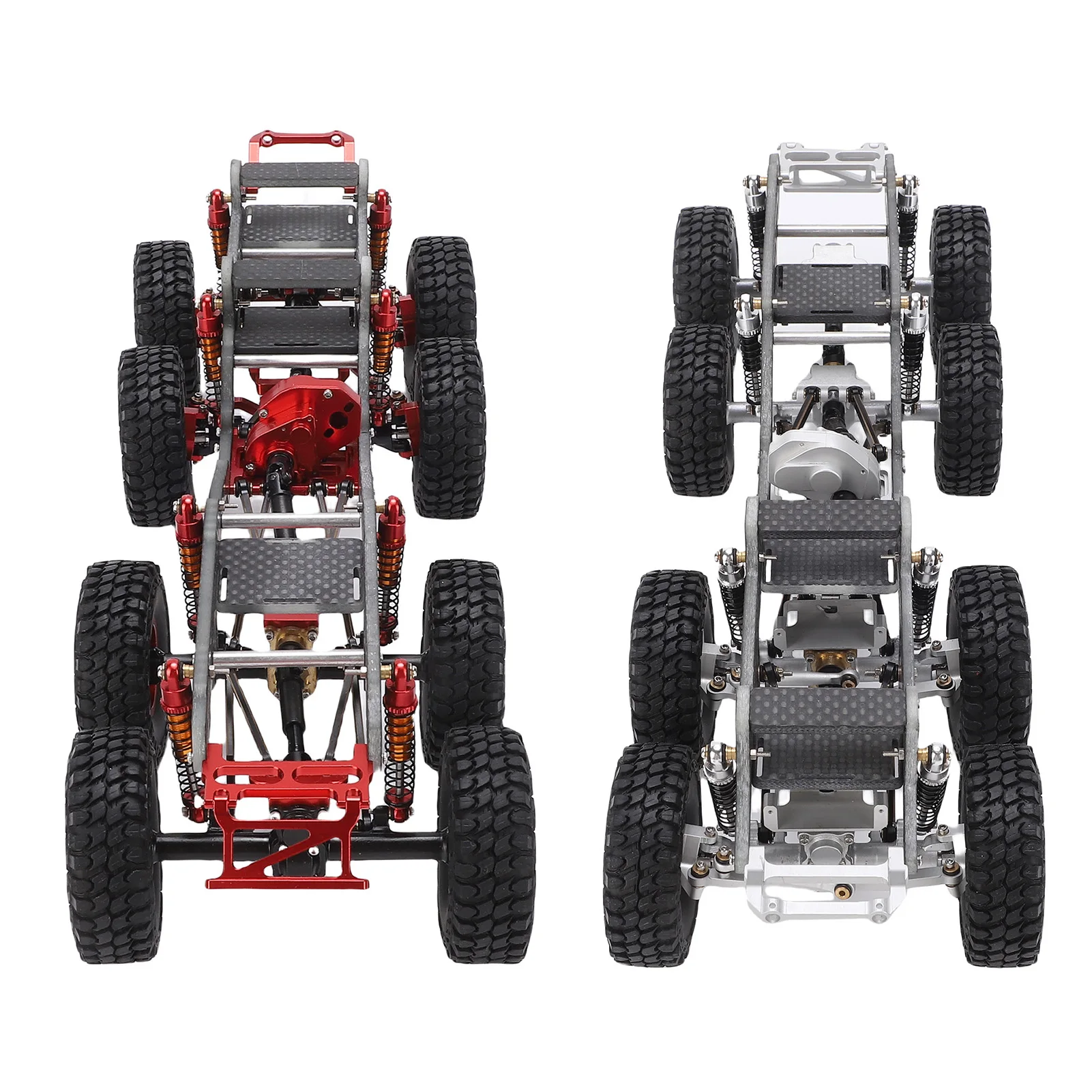 โครงรถคาร์บอนไฟเบอร์สำหรับเปลี่ยนในรถบังคับวิทยุ Axial SCX24 8x8 ชุดดัดแปลงโครงรถแบบศูนย์ถ่วงต่ำ