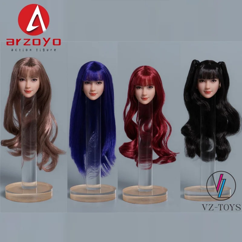 

VZTOYS VZ001 Масштабная фигурка 1/6: Красивая женская голова с цветными волосами и подвижными глазами для 12-дюймовых экшн-фигурок солдат