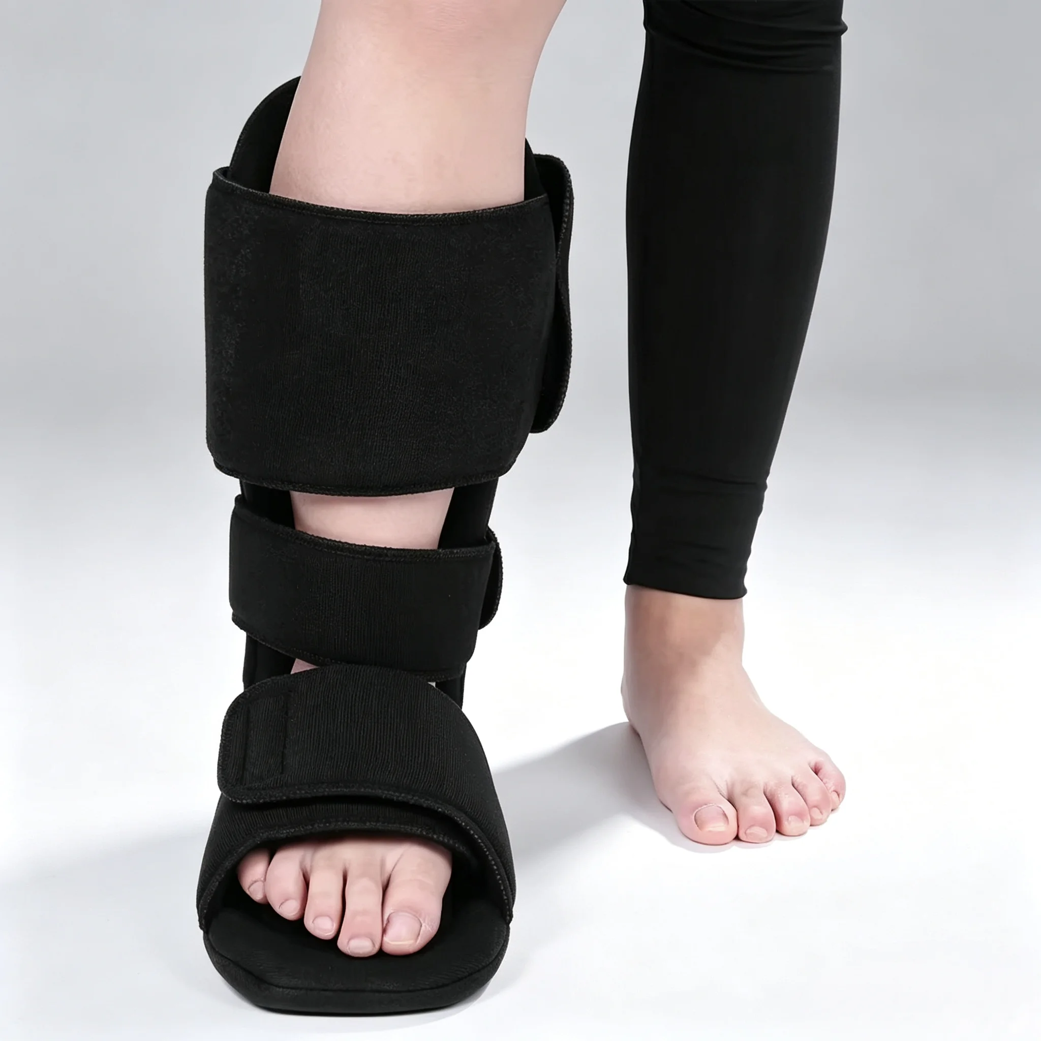 Adjustable Night Splint Foot Drop Orthosis Brace Fixed Ankle Support Posture Corrector Guard for Injury & Ankle Pain Relie