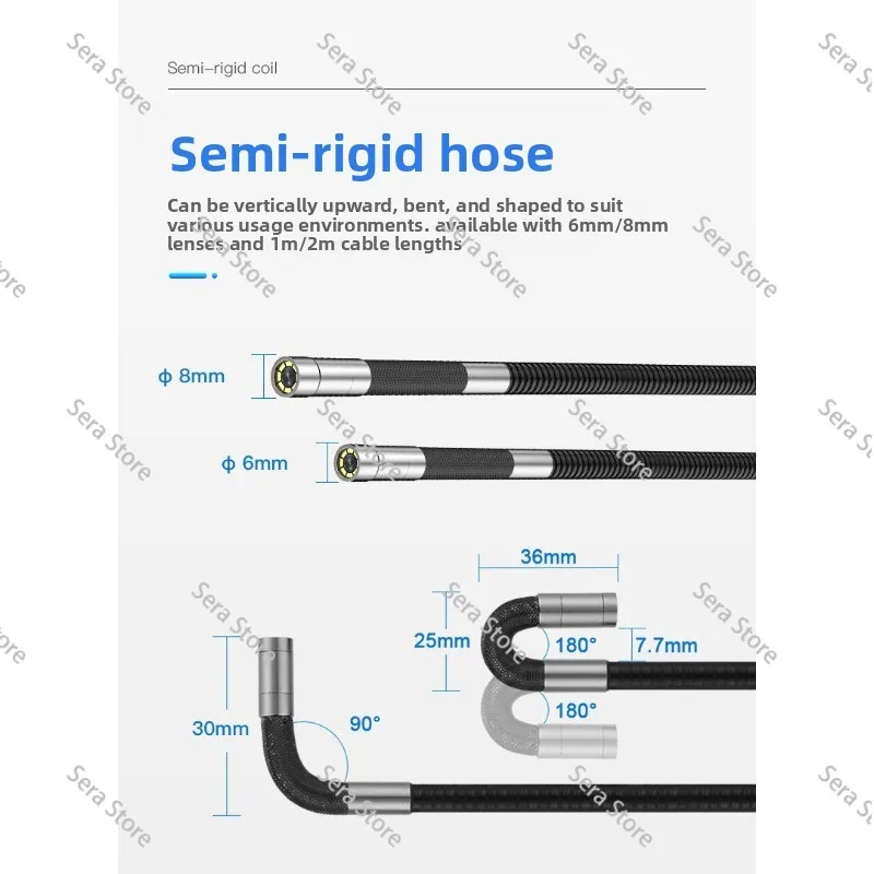 1080P steering endoscope high definition camera can turn head auto repair engine carbon deposition mobile phone WIFI