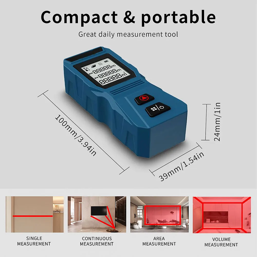 ARTBULL Infrared Mini Laser Rangefinder Distance Meter Laser measure tape 40m 60m