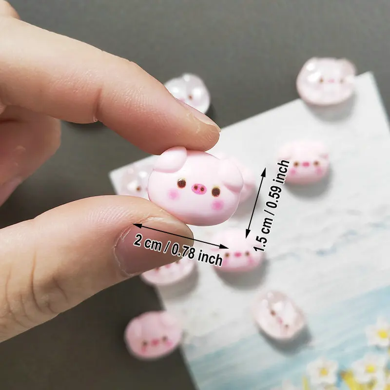 6pcs Cute Animal Head Fridge Magnet Panda Pig Bear Refrigerator Stickers Home Office Kitchen Decorations DIY Ornaments