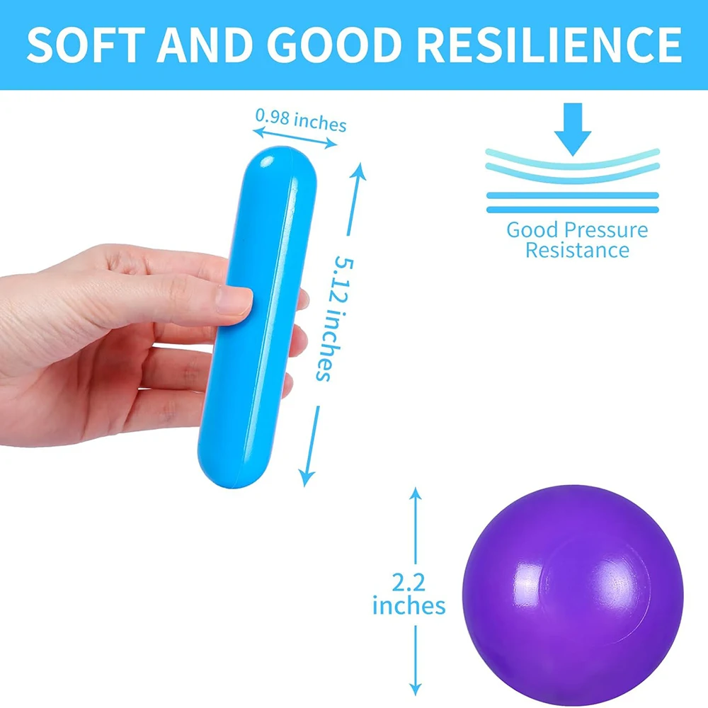 Lot De 50 Balles De Piscine à Balles – 7 Cm PE – Sac De Rangement Inclus – Anti-écrasement 90 Lbs