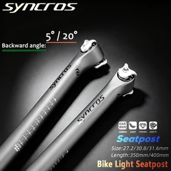 SYNCROS Full Carbon Fiber Bike Seatpost Half Matte Half Gloss Mountain/road Bike Seat Post Light Seatpost 27.2/30.8/31.6mm