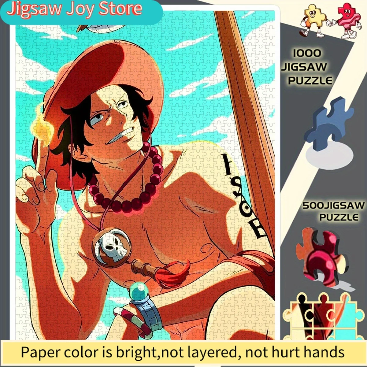 

Пазл One Piece Fire Fist Ace Sunny Handsome Frameless - идеальный выбор для энтузиастов - бумажный пазл - развивающая головоломка - интерактивная игра