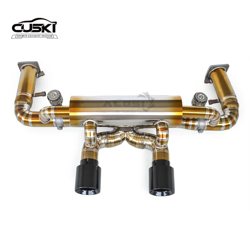 

Выхлопная труба Cat-back для Porsche 991.2 Carrera GTS 3.0T 2015-2019 гг., выхлопная система с умным клапаном, снижает сопротивление выхлопной системы