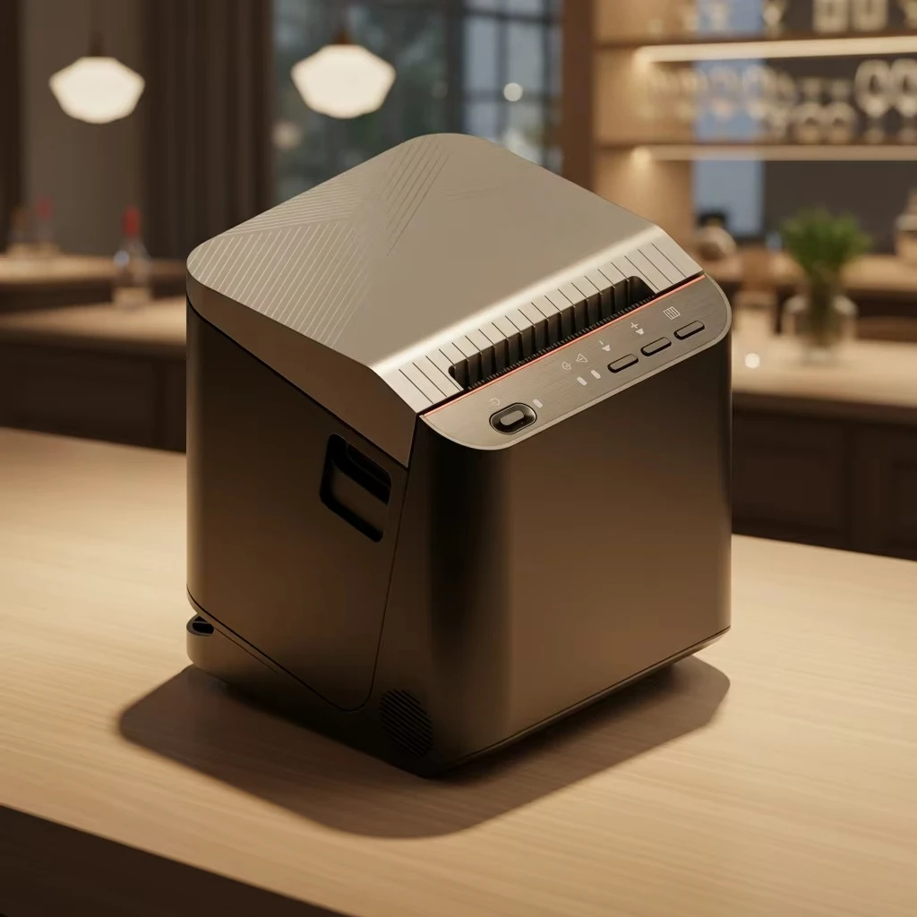 2026 New Arrival Desktop 80mm Receipt Printer Wireless 2D Barcode Scanner Could Printing Thermal Printer for Restaurant