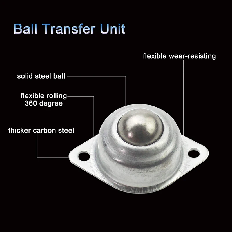 12 Pieces CY-15A Ball Transfers Universal Rotation Ball Conveyor Wheel Caster Roller 5/8 Inch Ball Bearings