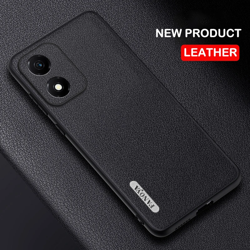 Leather Case for Motorola Moto E13 E 13 Vegetable Tanning Silicone Protection Hard Luxury Phone Cover MotorolaE13 MotoE13 Coque