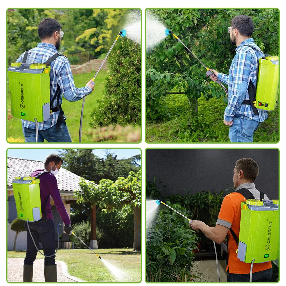 ONEGREEN 20L High Capacity Rechargeable Electric Sprayer Lawn Garden Spraying Irrigation Power Tools For Makita 18V Battery Pin