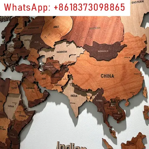 Solid wood world map travel Nordic living room dekoracja ścienna w tle obrazy duże dekoracyjne szkoła biurowa 3D stereo.