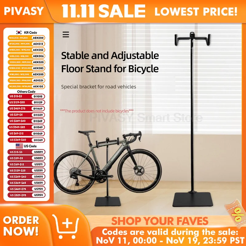 Floor standing Bicycle Rack Indoor Bike Display Stand Storage Decoration Holder Non-Repair Rack Easy Installation Compact