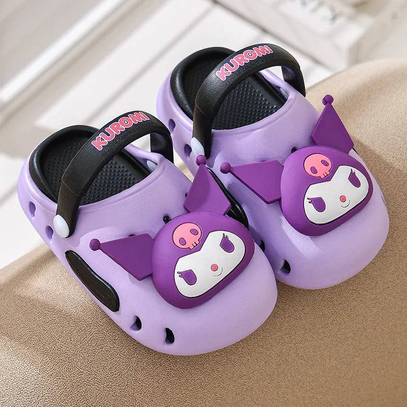 

New Sanrio Kuromi Cinnamoroll Children Slippers Cartoon My Melody Summer Sandals Slippers Non-Slip Cave Shoes Baby Beach Shoes