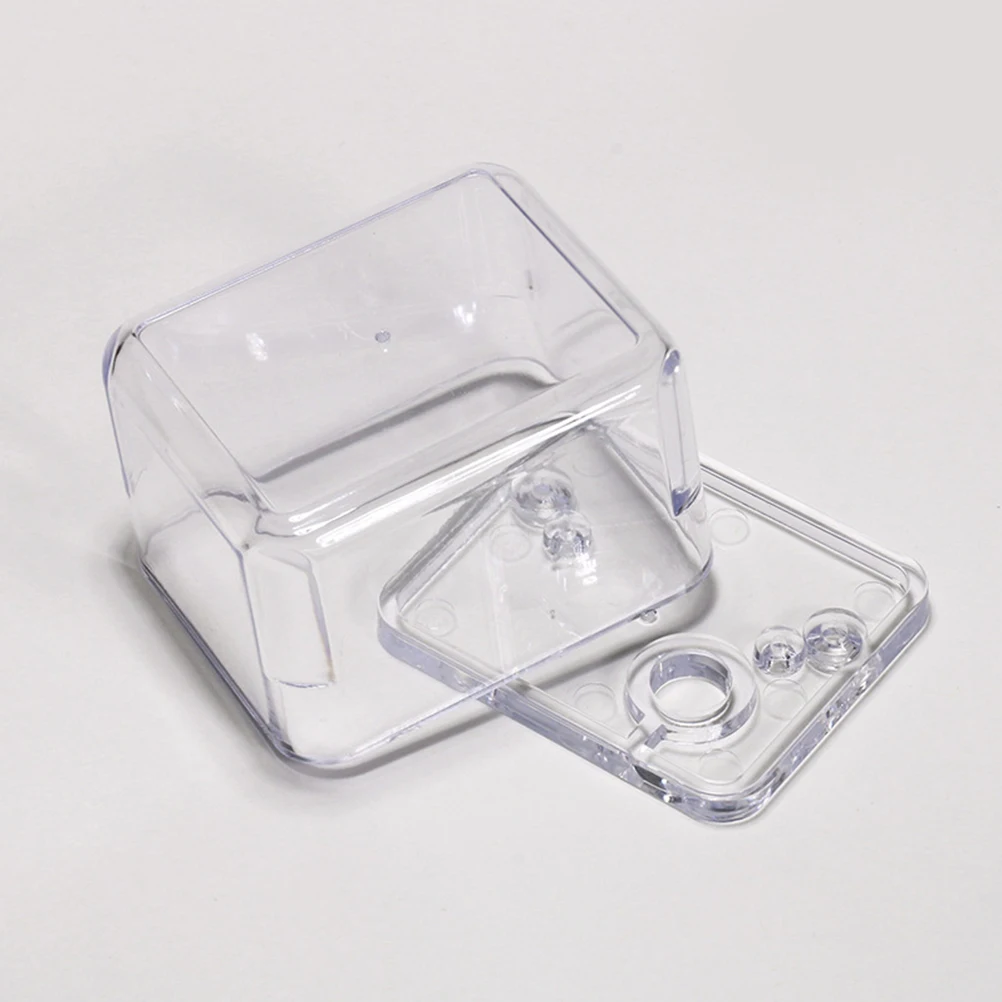 

3 Pcs Music Box Accessories Clear DIY Hand Crank Musical Instrument Storage Case Acrylic Boxes Repair Kits Unique Parts