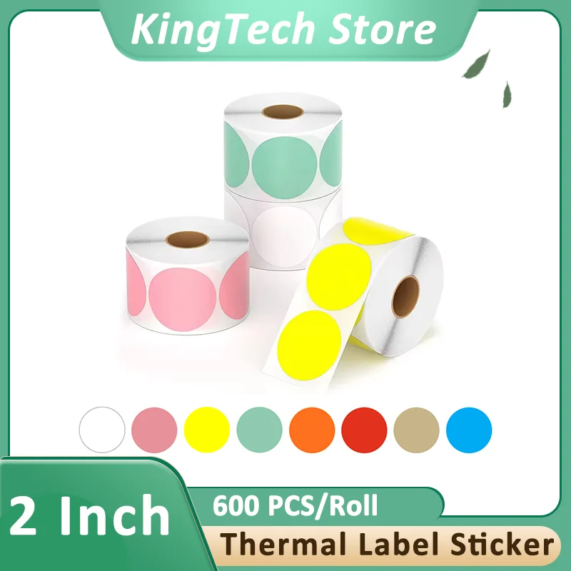 

Термоэтикетки круглой формы, 2 дюйма, идеально подходят для дома и офиса, подходят для малого бизнеса, для маркировки одежды и почтовых отправлений.