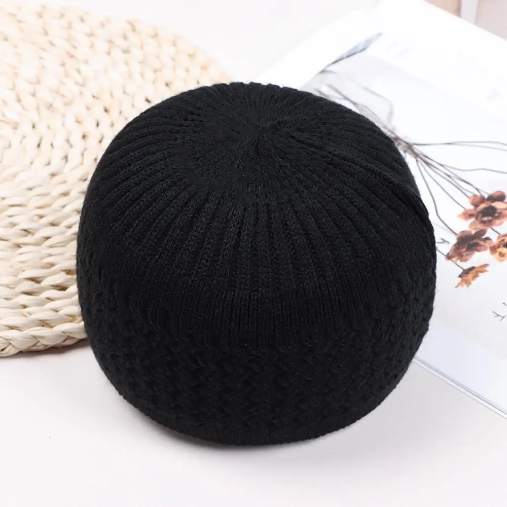 Knitted hat Men Prayer Kippah Beanies Cap Mosque Hats Muslim Cap Islamic