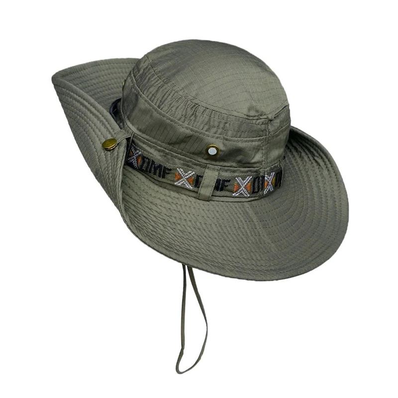 Sun Hat Men Women Hat Outdoor UV Protection Large Wide Brim Hiking Fishing Camping Mesh Breathable Cap New image 5