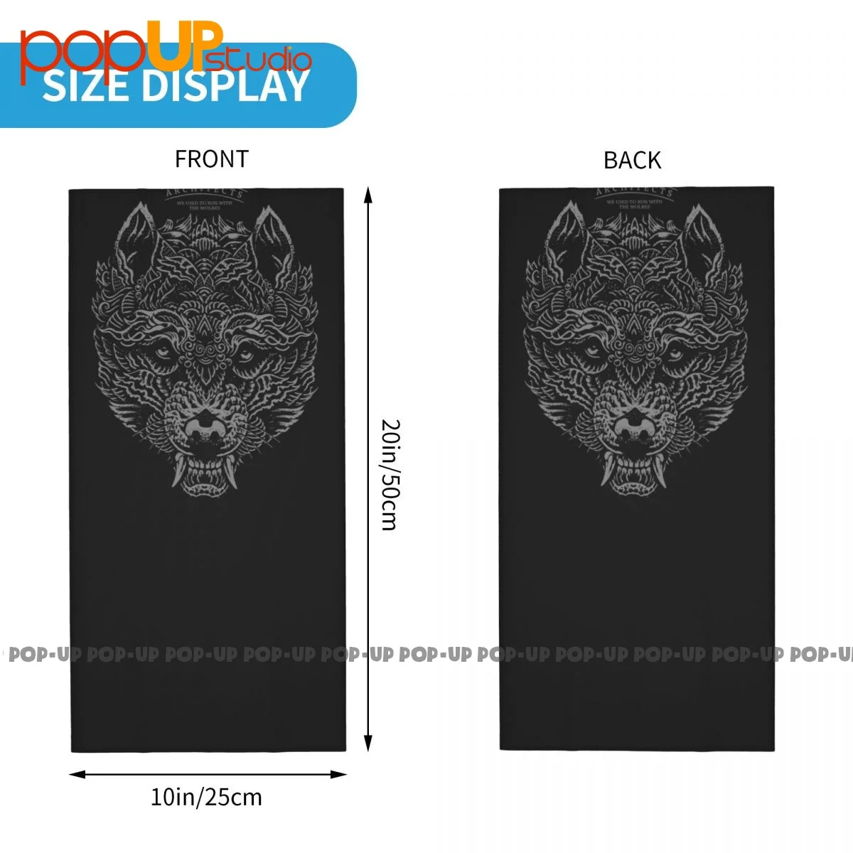 Architects Wolf Head Progressive Metalcore Rock Music Band Neck Gaiter Bandana Scarf Face Mask