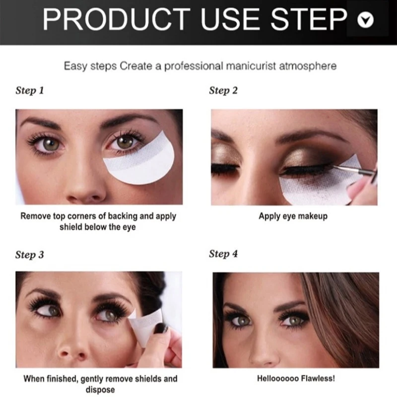 20 stks/pak Oogmake-up Stencils Wegwerp Oogschaduw Stickers Eyeliner Schild Geënt Wimpers Isoleren Wimper Verwijderen Patches