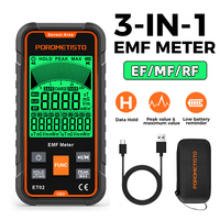 ET02 EMF Meter,3 In 1 Home Electromagnetic Radiation Tester Electric Field Magnetic Field RF Radiation Radio Frequency Detector
