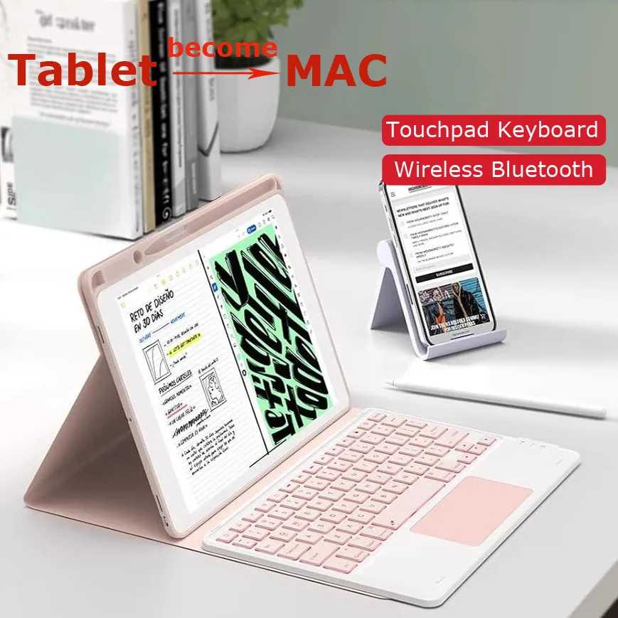 

Bluetooth Keyboard for HUAWEI MatePad Pro 12.2 Inch MRO-W00 MRO-W10 Pro 13.2" Air 12"/12X Pro12.2 PaperMatte case with Pen Slot