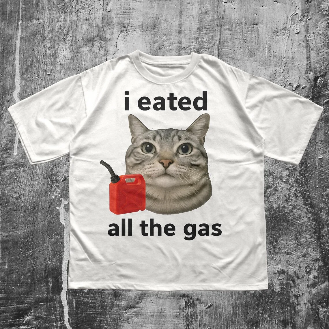 Unisex Fashion Funny Cat Meme Graphic T Shirt Men Women Humor Fashion T Shirts Oversized Cotton Casual Streetwear T-shirts