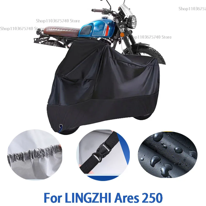 

Motorcycle Full Covers For LINGZHI Ares 250 Car Outdoors Sun Protection Dust No Ear Thickened Oxford Clothcover Accessories