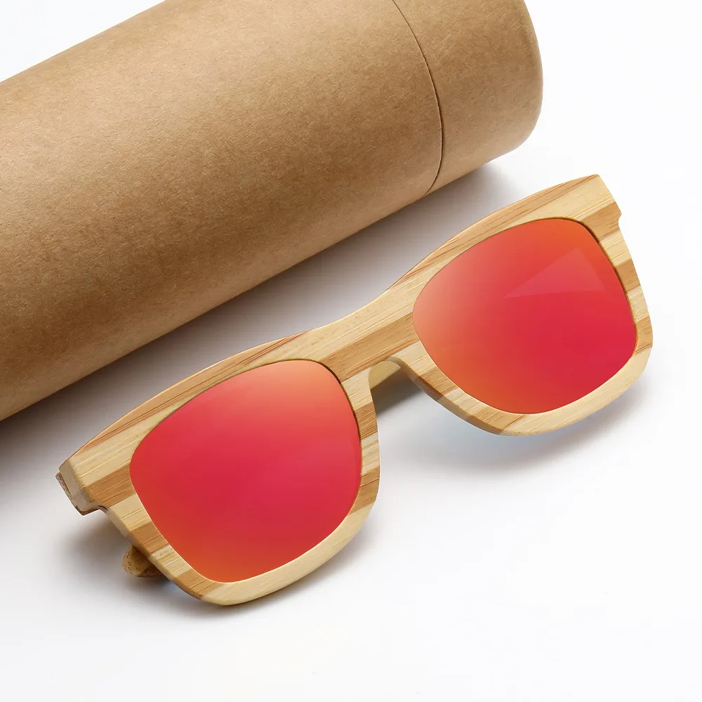 نظارات شمسية مستقطبة أنيقة، نظارات شمسية طيار UV400 للجنسين، ظلال أرجل خشبية كلاسيكية للسفر أثناء القيادة