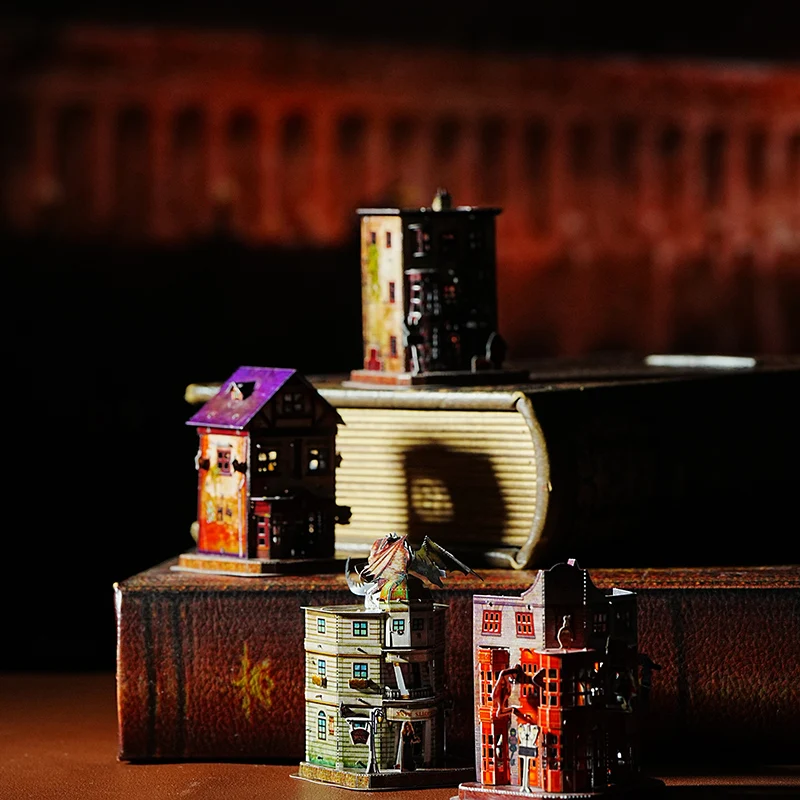 Diorama Metalen Assemblagemodel Magische Wereld Cottage Model DIY Handgemaakte 3D Puzzel Assemblage Ijzeren Plaat Puzzel Gebouw Model Kits