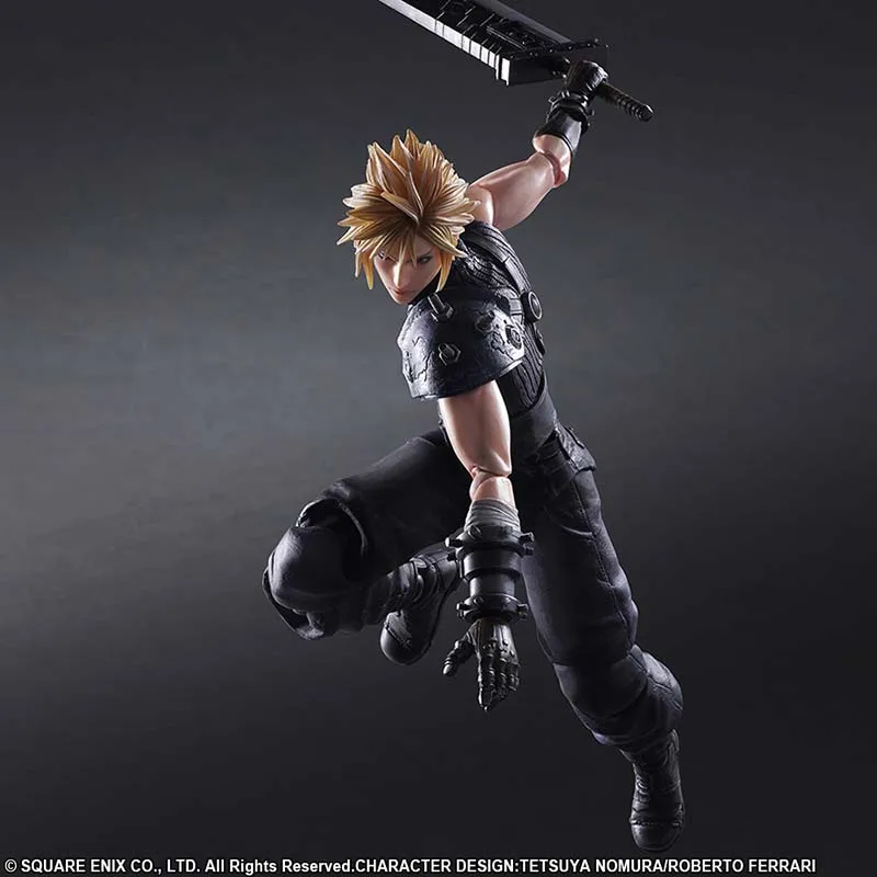 Play Arts Kai Final Fantasy 7 VII Cloud Strife Фигурка Дэдпула Фигурка Меч Ремейк Игрушки 28 СМ Украшение книжной полки Подарки