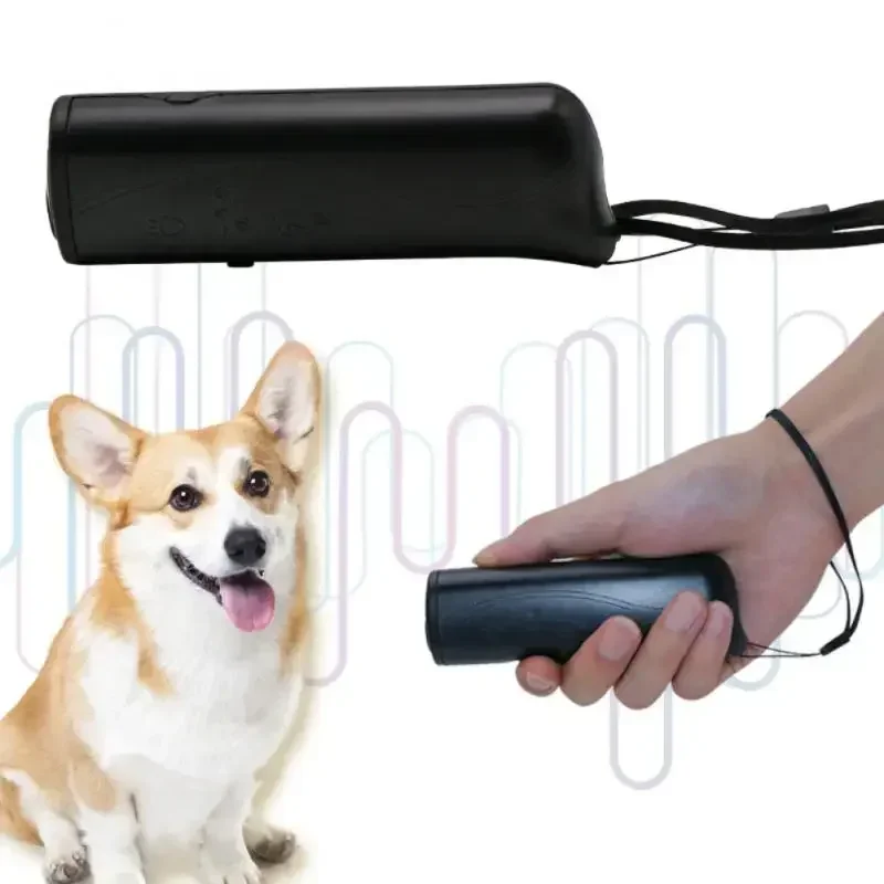 Repelente ultrasónico doble para perros, dispositivo de entrenamiento antiladridos, alta potencia, sin batería