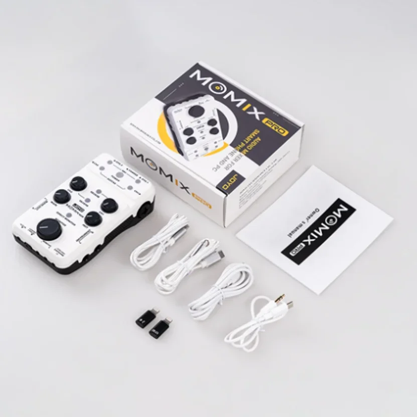 For MOMIX PRO Portable Sound Card Guitar Microphone Keyboard Recording Live Streaming Audio-to-video Sync Stereo Audio Mixer