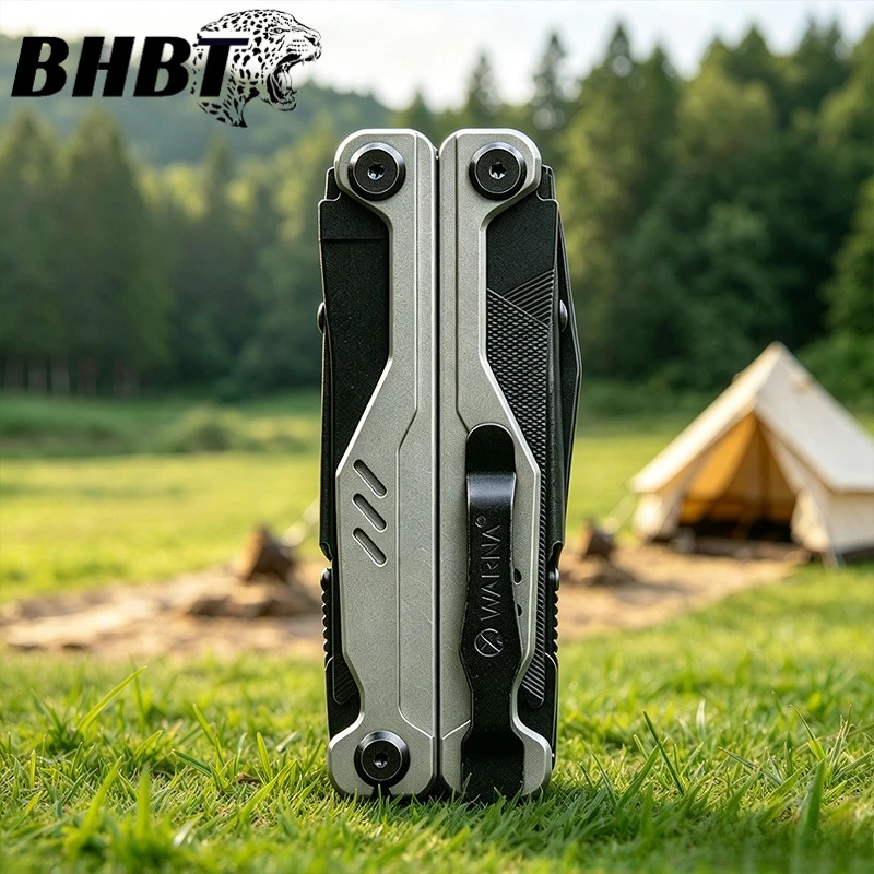 BHBT 20 In 1 Titanium Alloy Multi-tool Pliers EDC Outdoor Camping Survival Gear Multi functional Tool Pocket Multi Tool