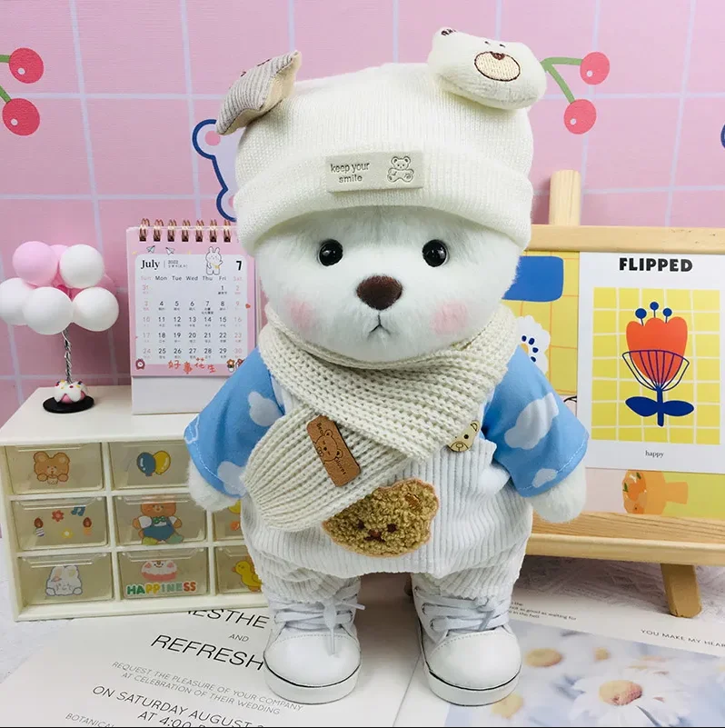 30 سنتيمتر لينا الدب الملابس مجموعة أفخم دمية لعبة فستان Kawaii فتاة هدية عيد ميلاد لطيف الكرتون هدية الكريسماس أنيمي اكسسوارات اللعب