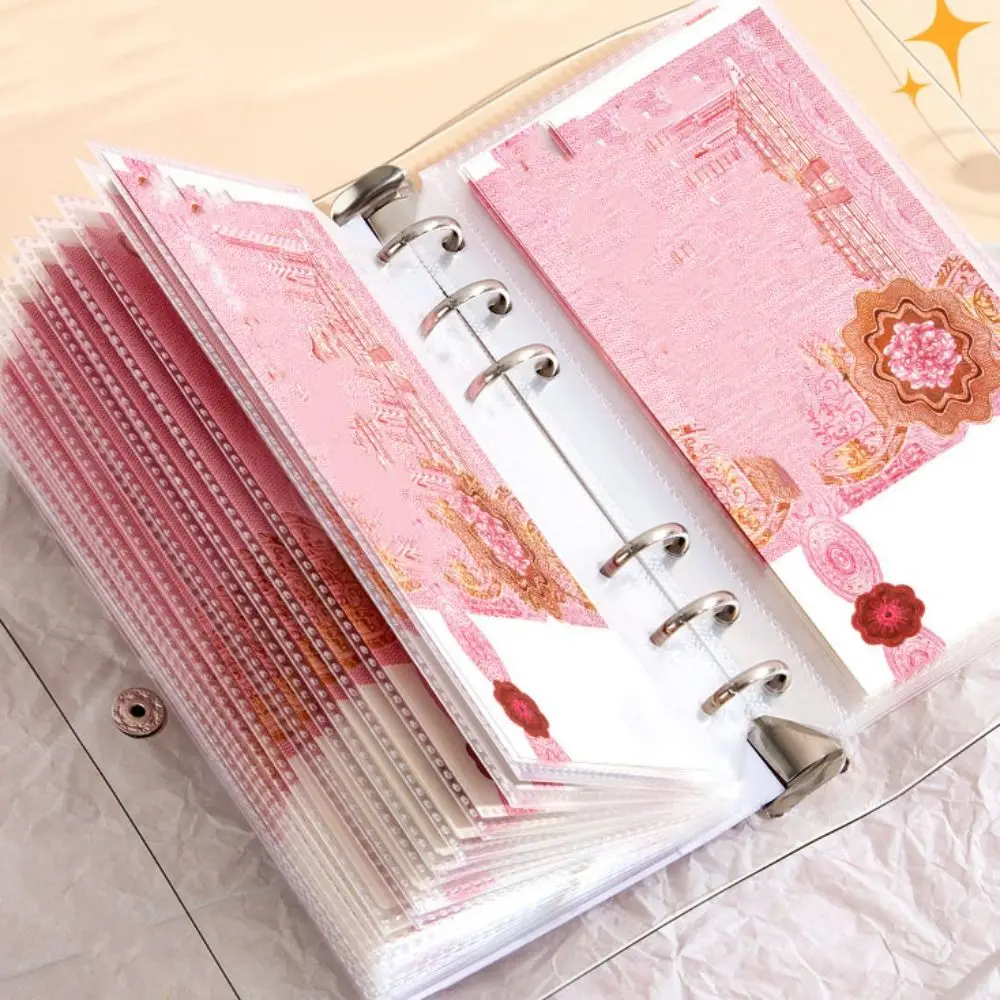 Special Gift A6 Saving Money Binder Cartoon PVC Planner Organizer Portable Refillable Budget Binder Stationery