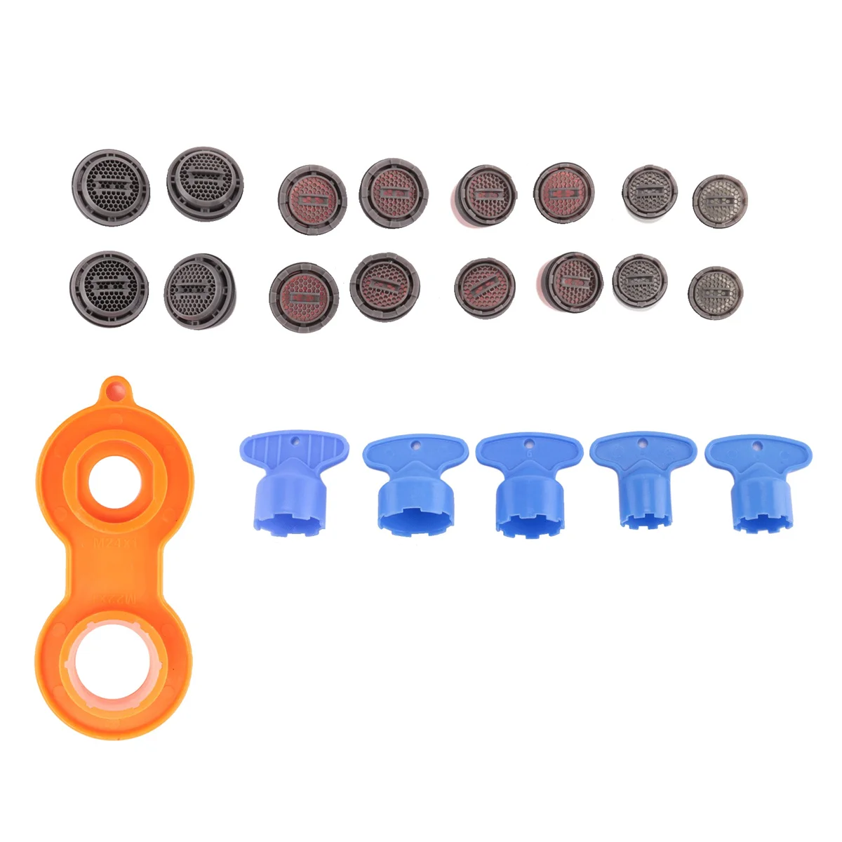 N37R_6N 16x Faucet Aerator for Cache Aerators and 5x Cache Faucet Aerator Key