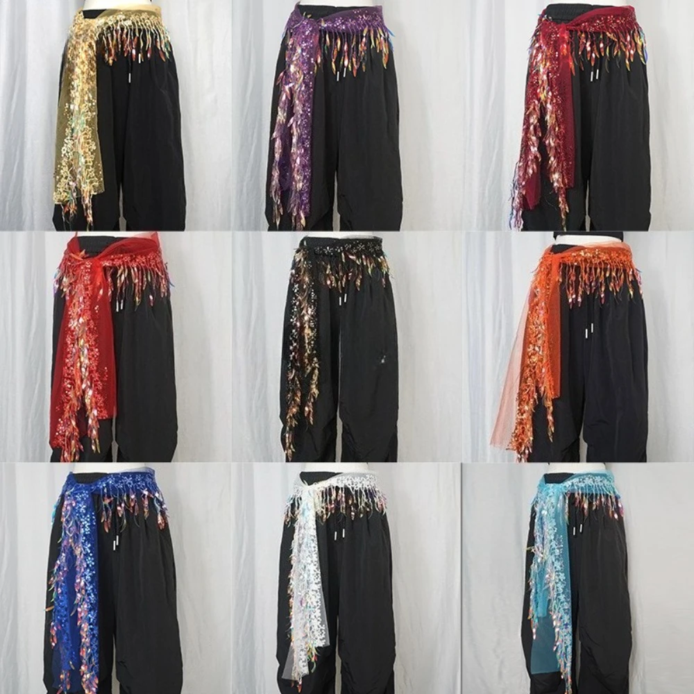 إمرأة ملابس رقص الجاز وشاح الورك الترتر شرابة الدانتيل متابعة الرقص الشرقي اكسسوارات ارتداء حزام أحزمة وسط شرقية الأوشحة الورك