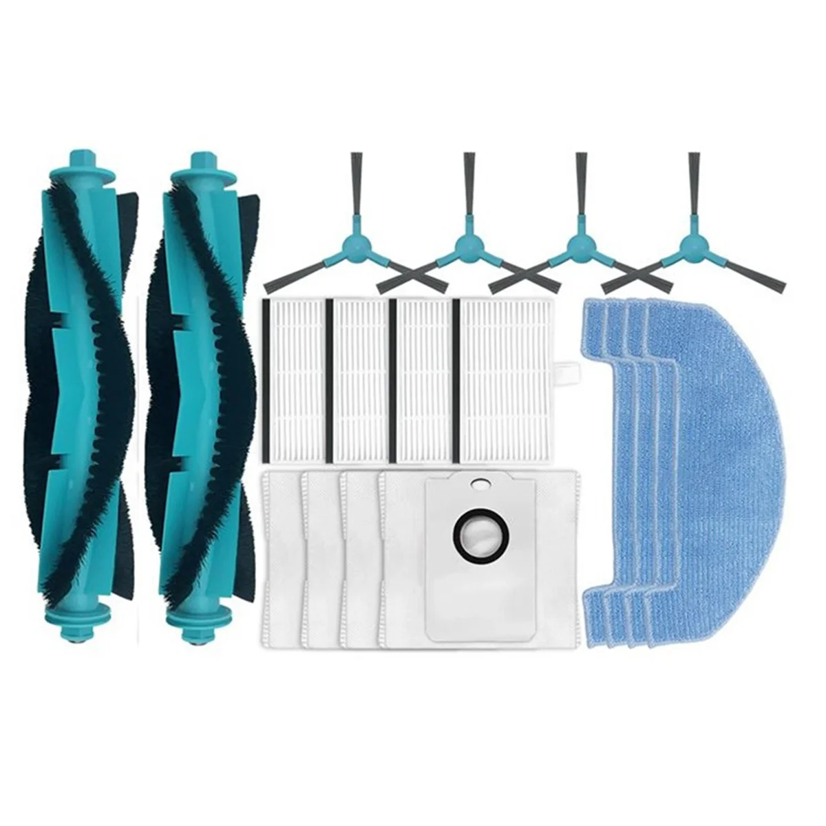 

For 2499 Ultra Home Advanced Titanium/Atvel R80 Base Main Side Brush Filter Mop Cloth Dust Bag