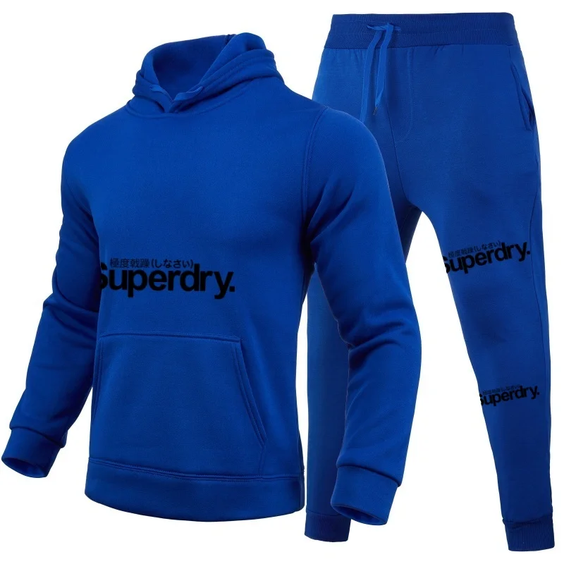 Fashion and leisureMenWomen 2PcsSets Sweatshirt Hoodies Pants 2024 Male Gyms Fitness Tops Joggers Sportswear Tracksuits